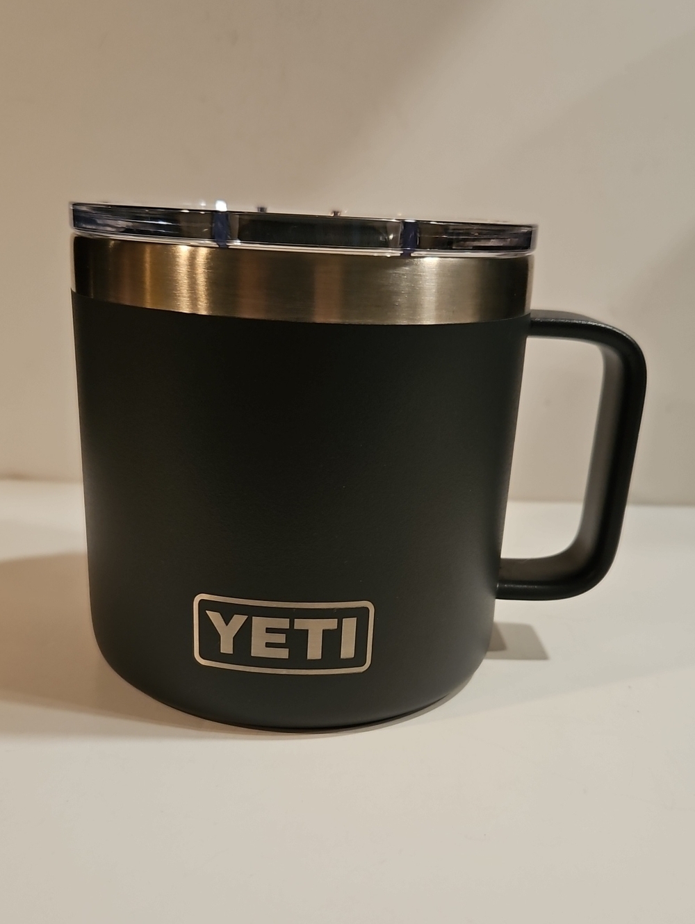 Yeti 14 Oz. Rambler  Drak Gray Stainless Steel Travel Mug with Handle